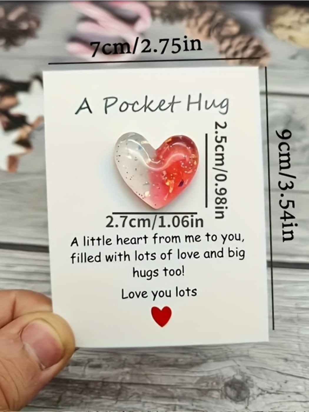 Taphug - Pocket Hug Cute Little Love pocket hug card and keepsake token view 2