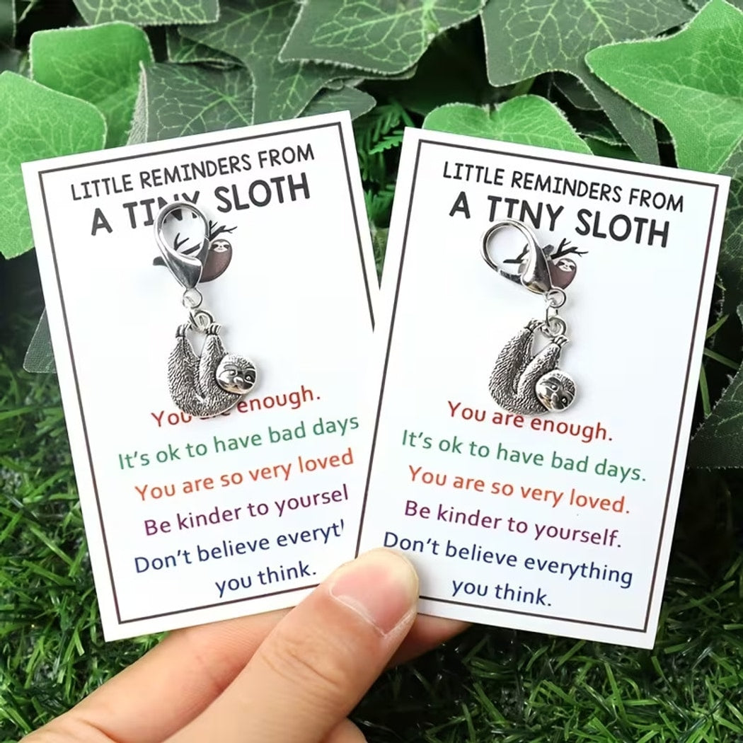Taphug - Pocket Hug Minimal Sloth Charm Keychain