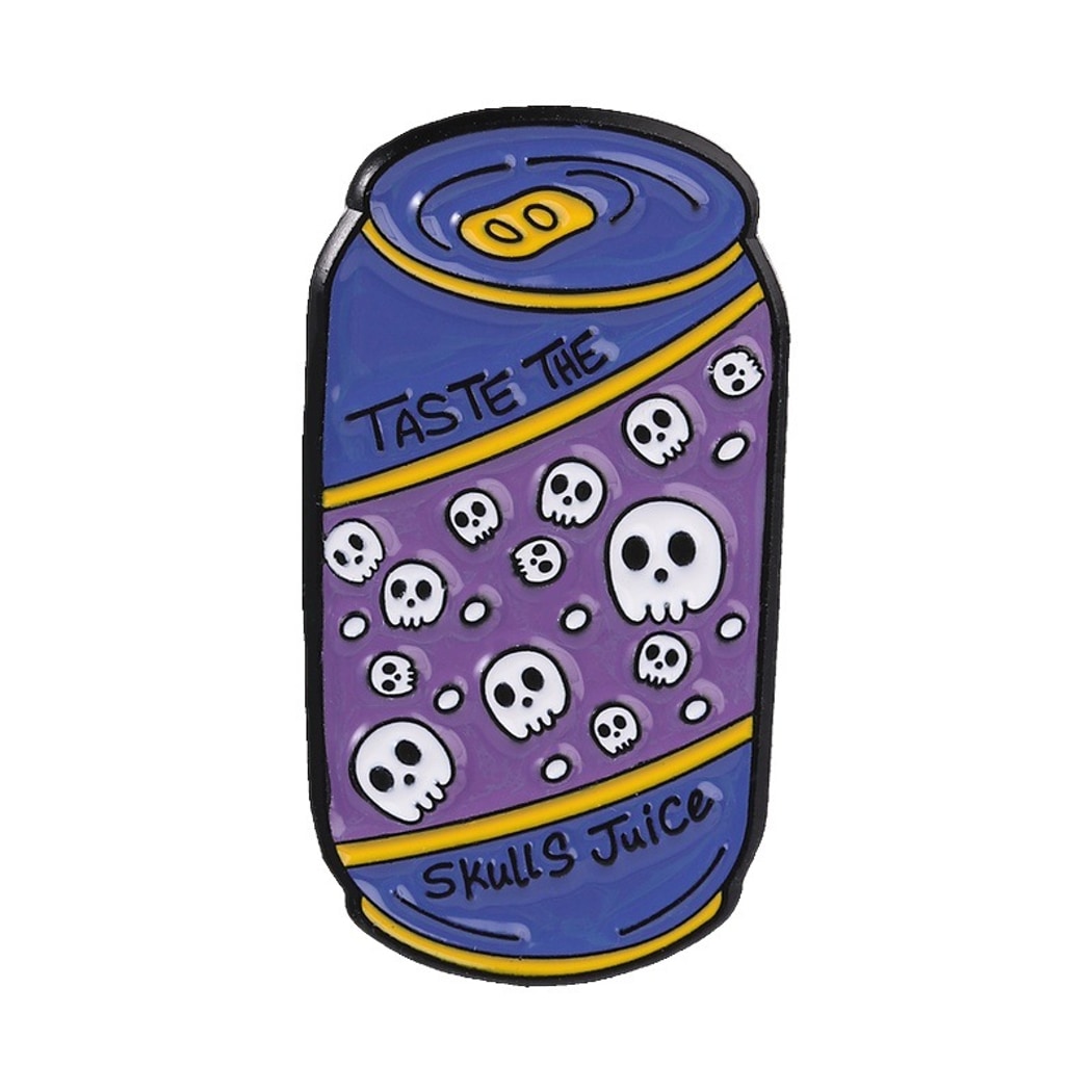 Pinori - Skull Drink Cartoon Enamel Pin