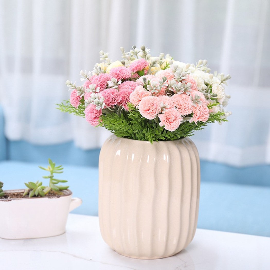 Roselle - Lush Artificial Carnation Bouquet