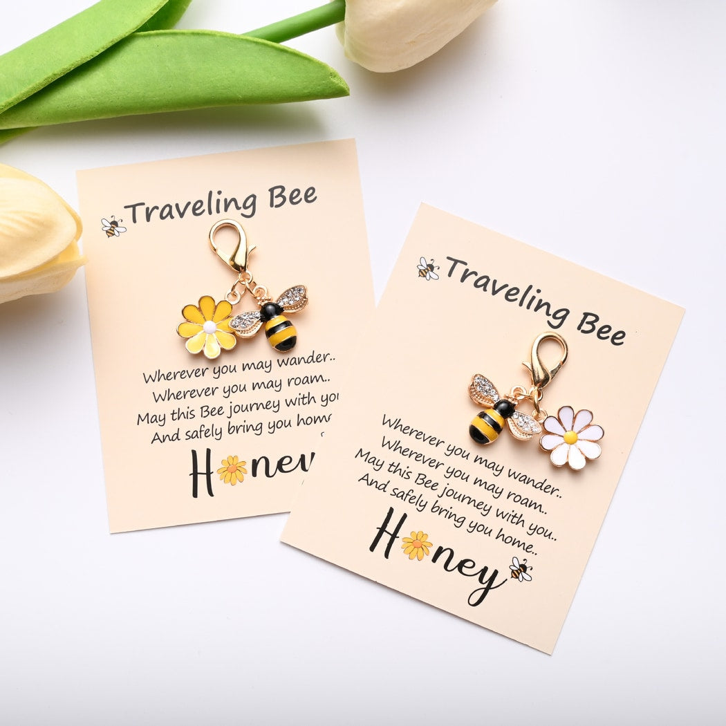 Taphug - Pocket Hug Decorative Bee Flower Keychain