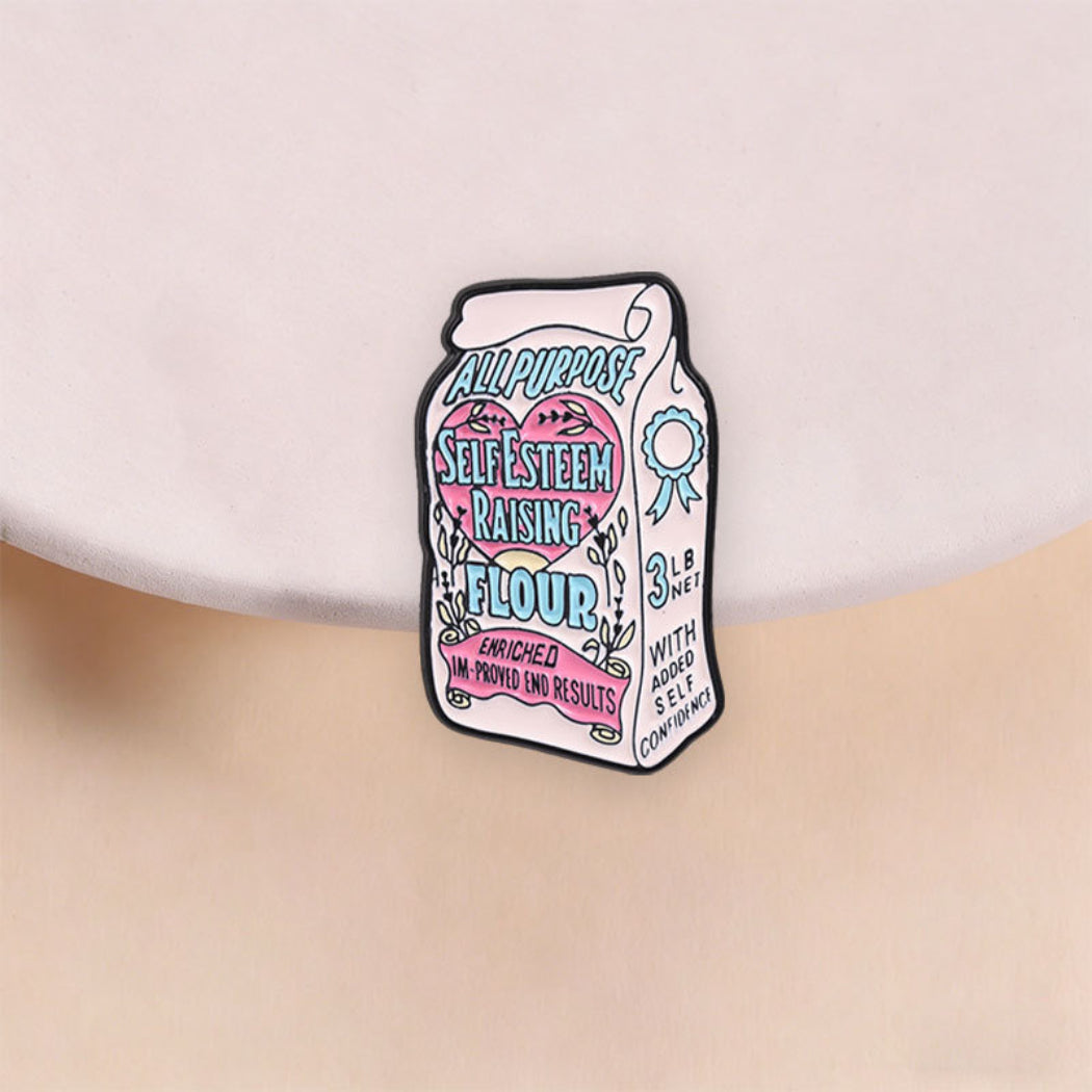 Pinori Self Esteem Flour Enamel Pin