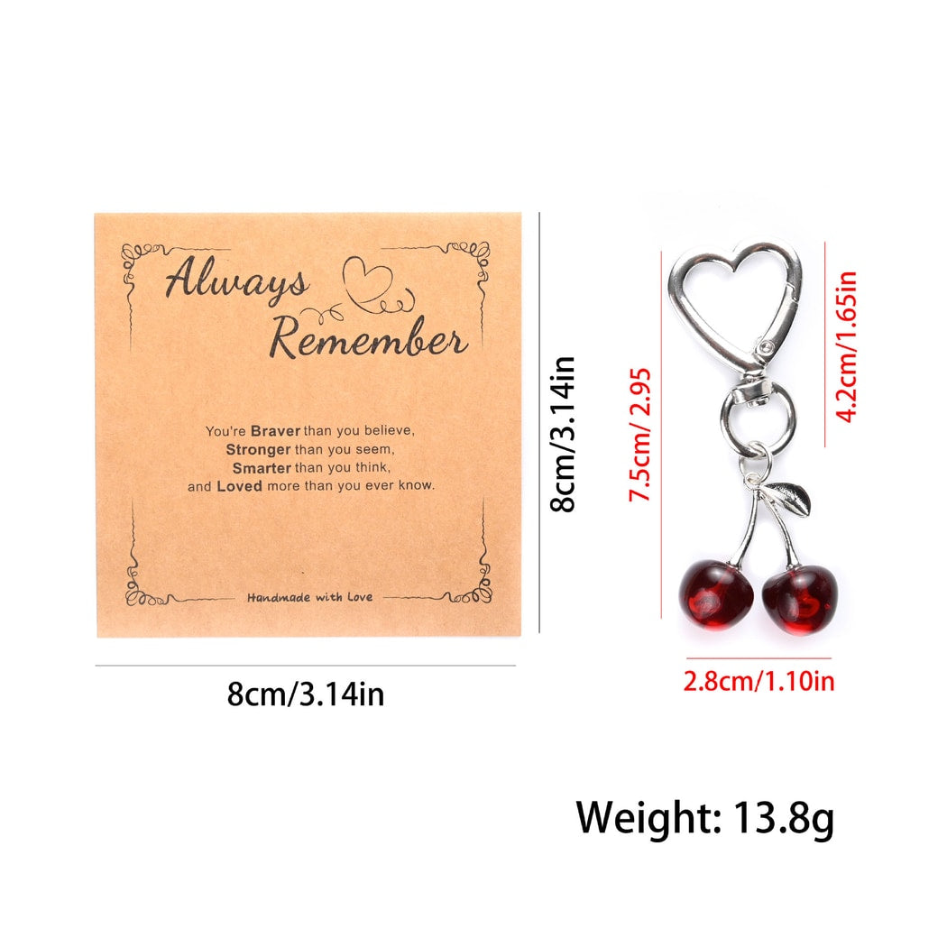 Taphug - Pocket Hug Cherry Charm Heart Keychain
