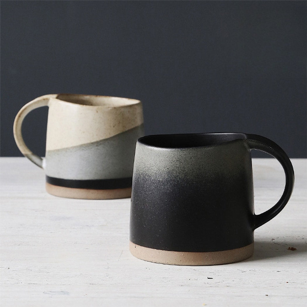 Mivora - Rustic Round Single Handle Coffee Mug