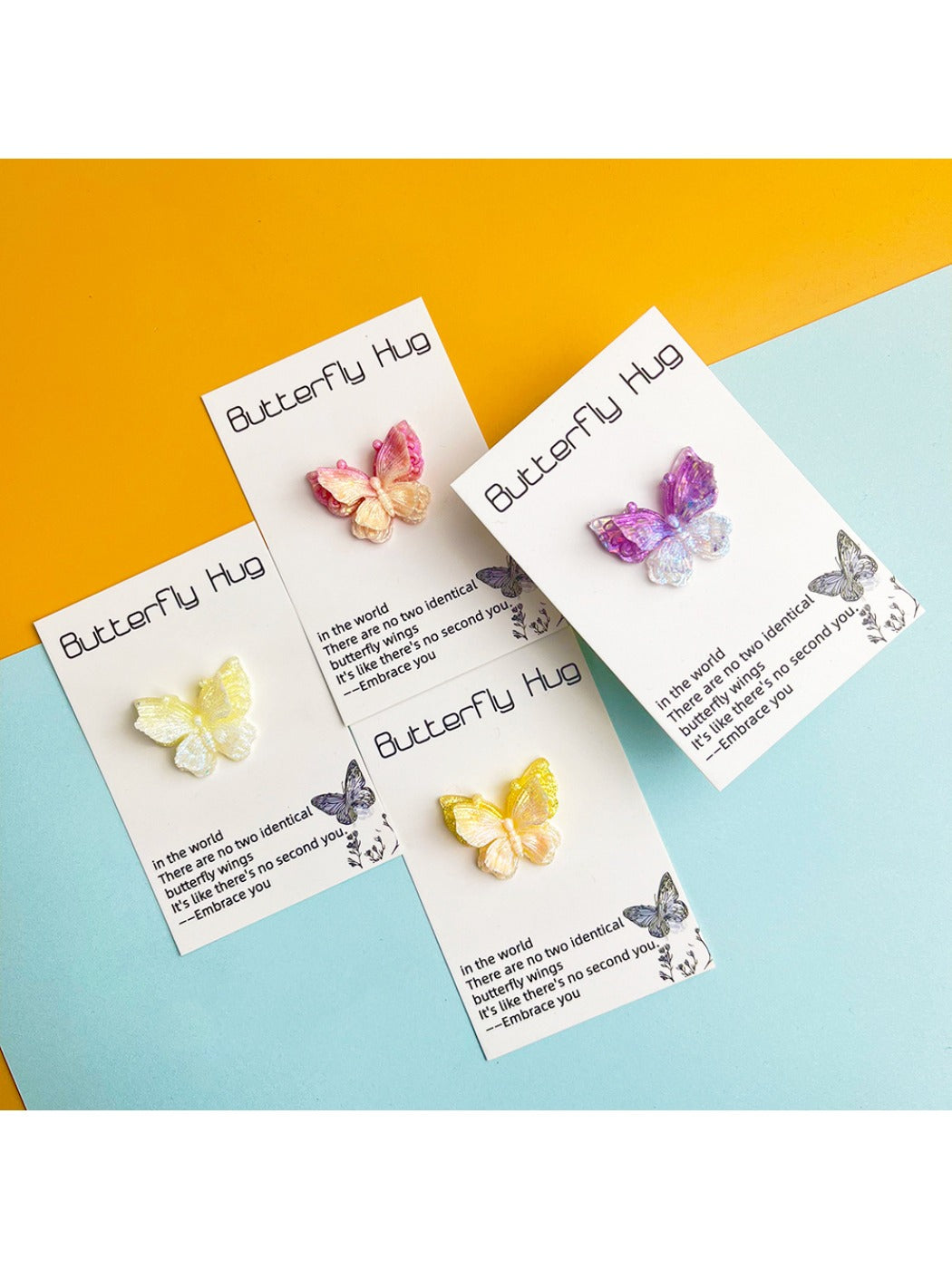 Taphug Pocket Hug 2D Butterfly card showing butterfly shape and inspirational text