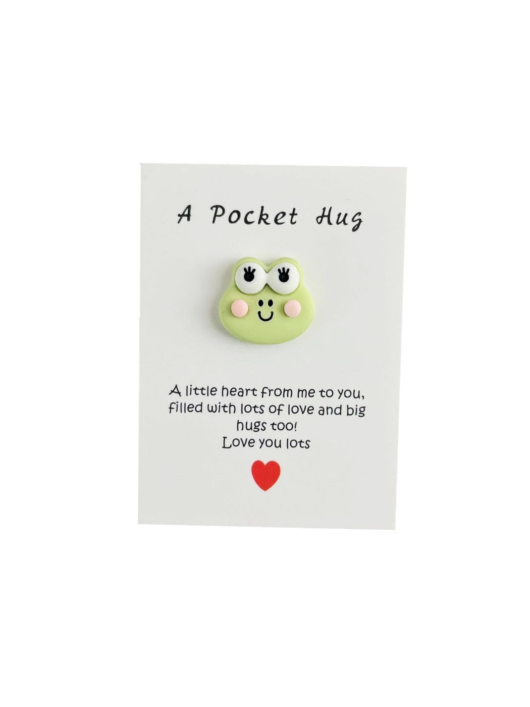 Taphug - Pocket Hug Encouragement Rabbit Frog pocket hug card and keepsake token view 5