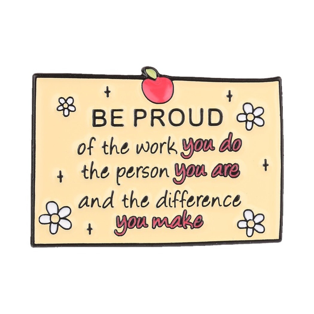 Pinori - Motivational Quote Text Enamel Pin
