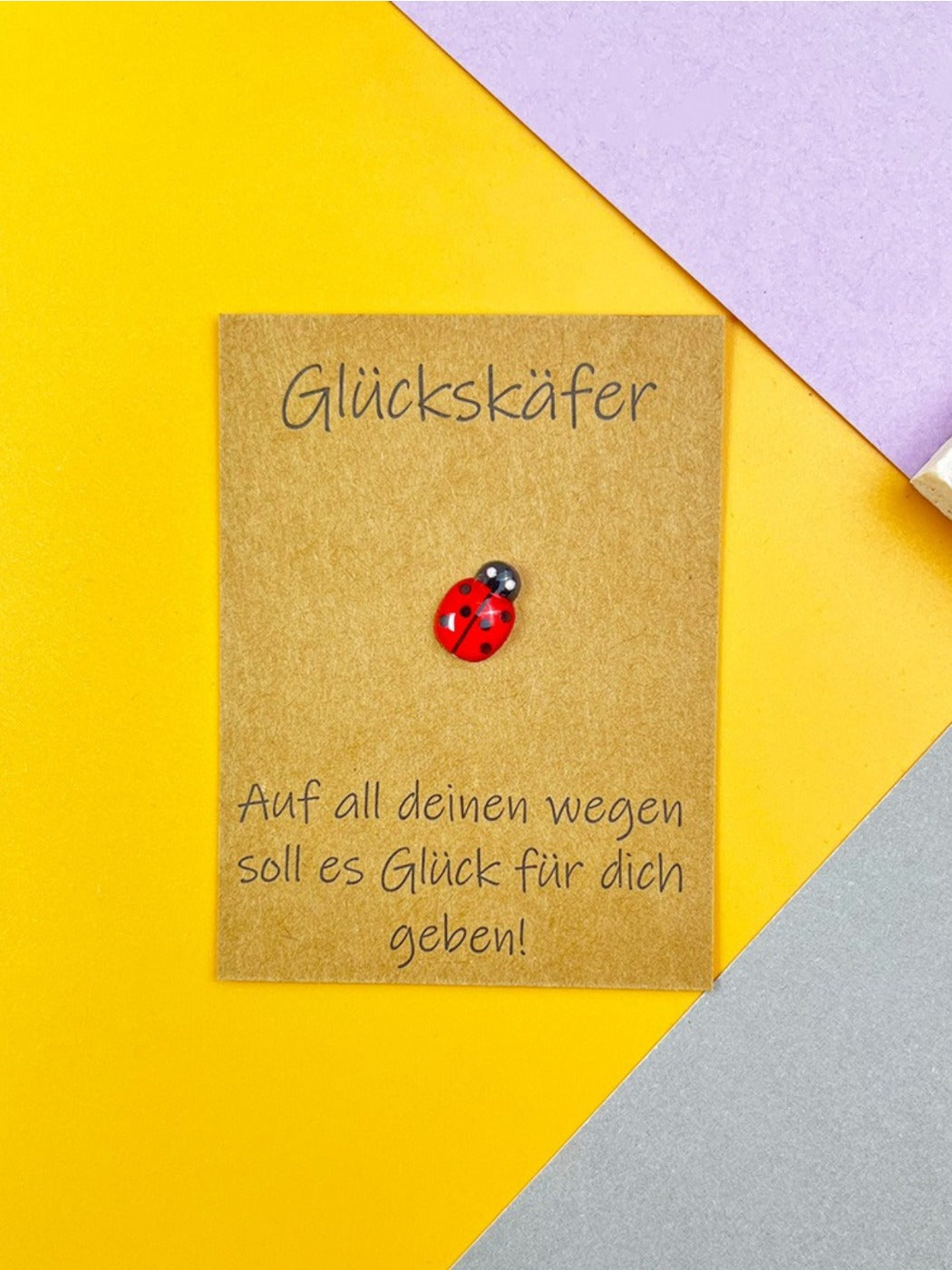 Taphug - Pocket Hug German Blessing Lucky Ladybug pocket hug card and keepsake token view 7