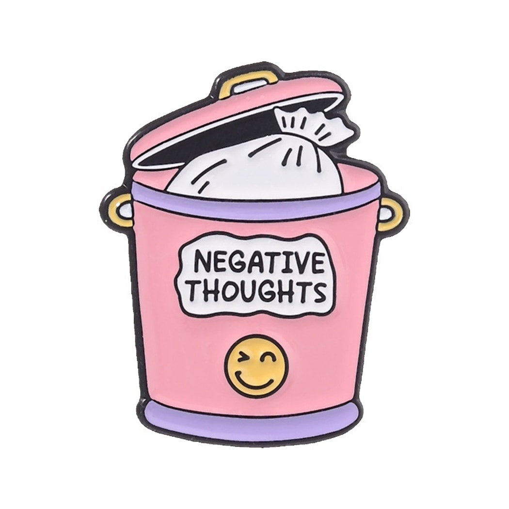 Pinori - Cute Cartoon Trash Can Novelty Pin