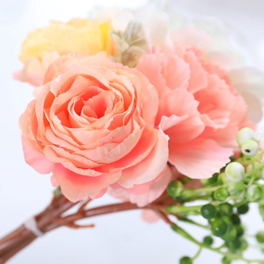 Roselle - Artificial Hydrangea and Rose Mixed Bouquet