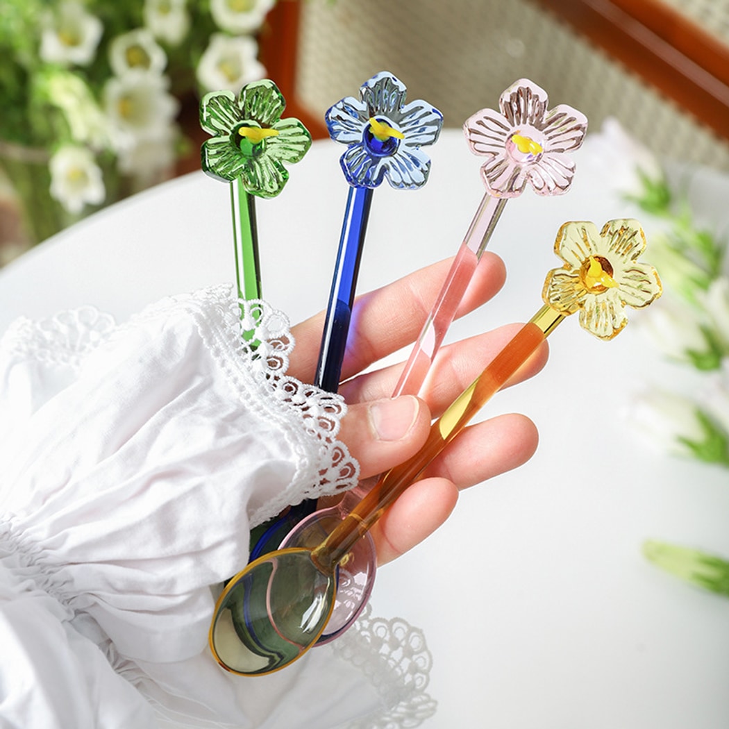 Glasira - Floral Long Handle Stirring Spoon