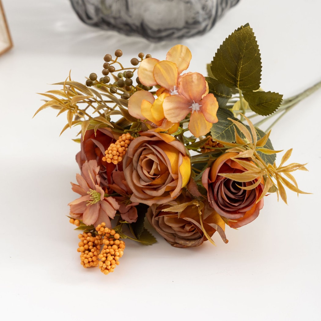 Roselle - Decorative Artificial Rose Bouquet