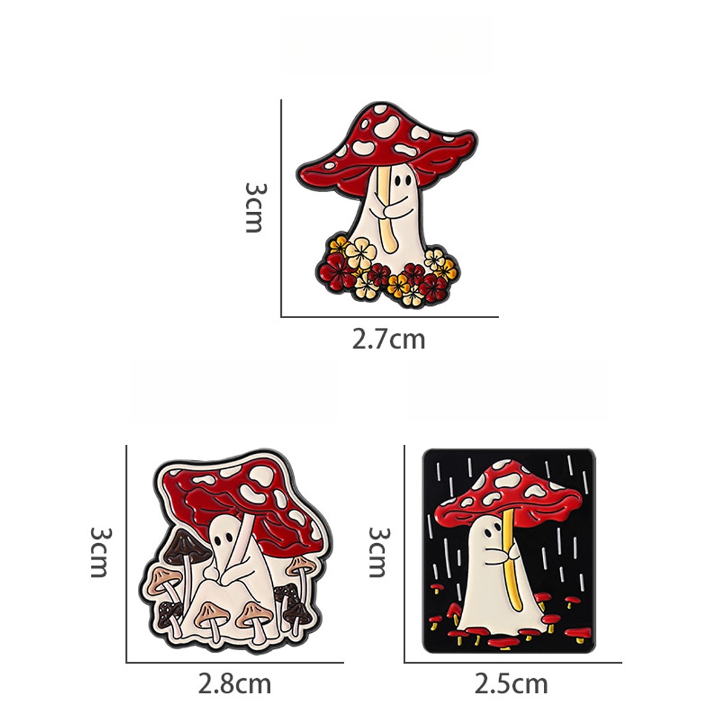 Pinori - Cute Cartoon Mushroom Decorative Pin