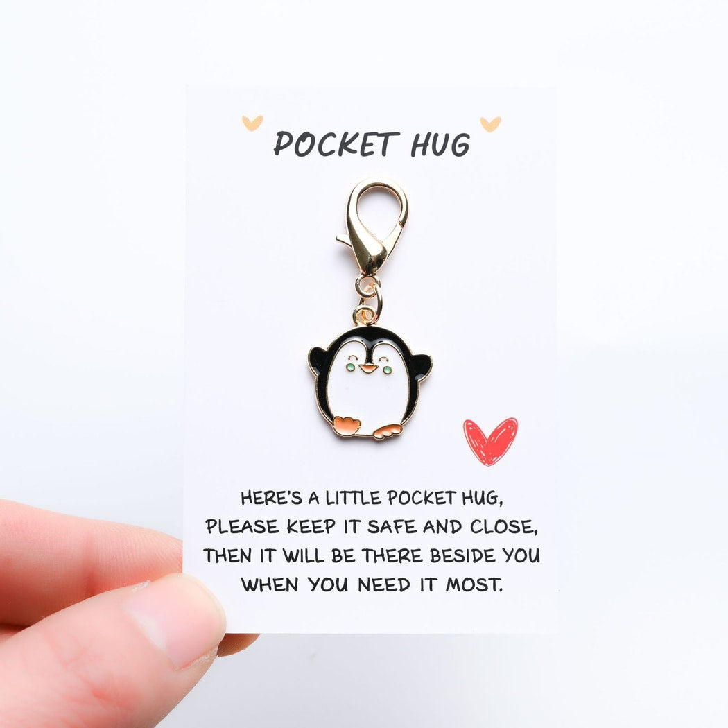 Taphug - Pocket Hug Penguin Charm Keychain