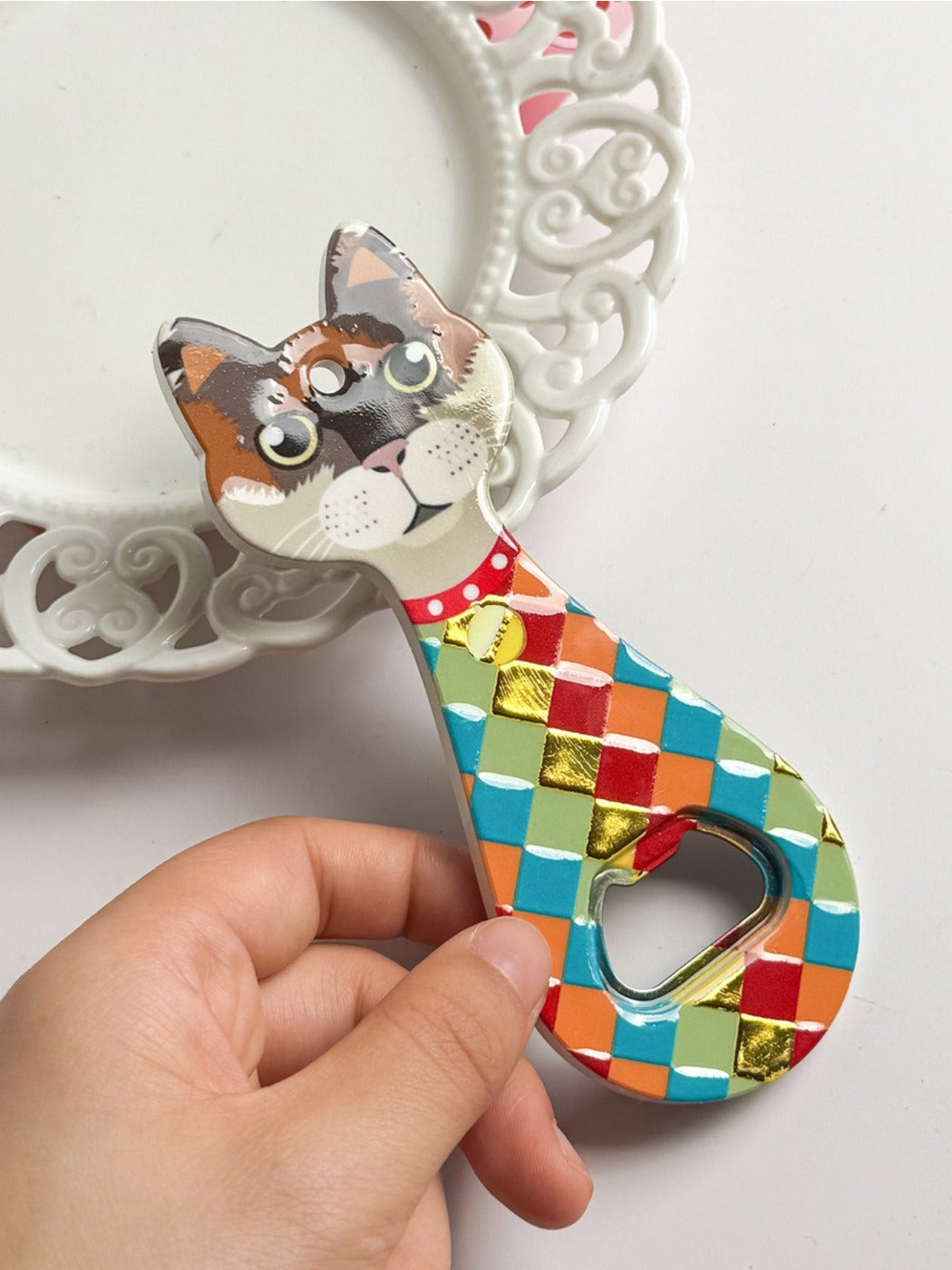Thimara - Cartoon Cat Head Shape Bottle Opener