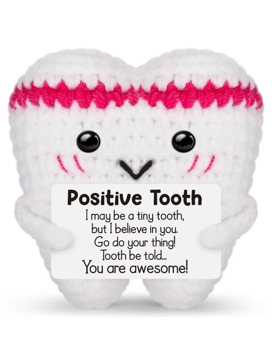 Kovira - Crochet Pink Tooth Emotion Plush Doll