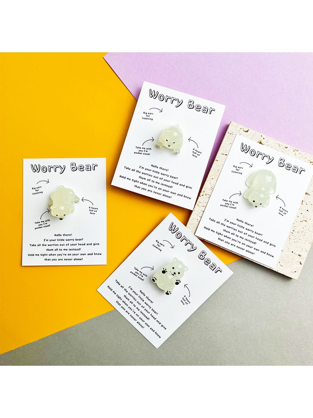 Taphug - Pocket Hug Worry Bear Comfort Card pocket hug card and keepsake token