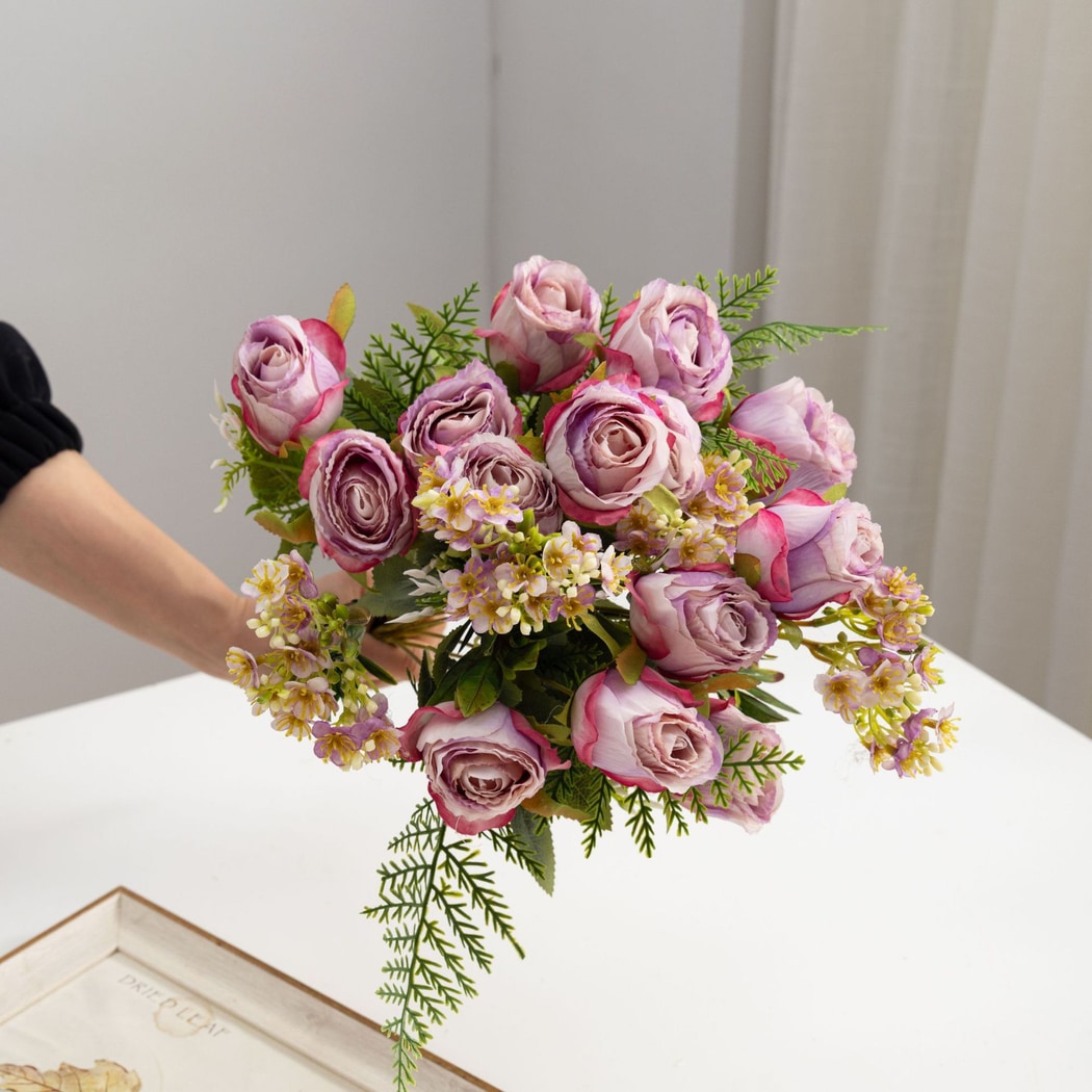 Roselle - Elegant Rose Mixed Flowers Artificial Bouquet