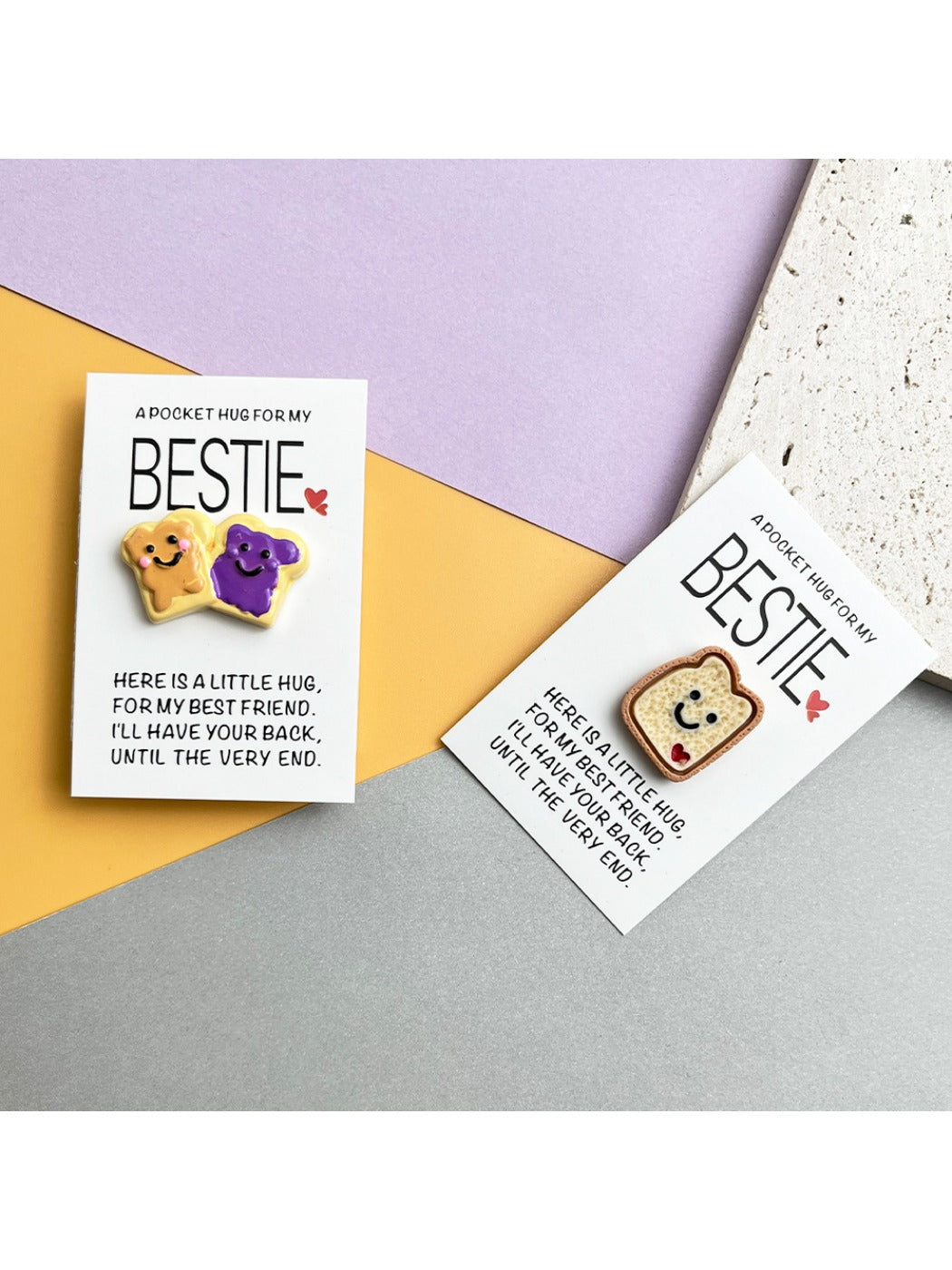 Taphug - Pocket Hugs Fun Bread Series pocket hug card and keepsake token view 3