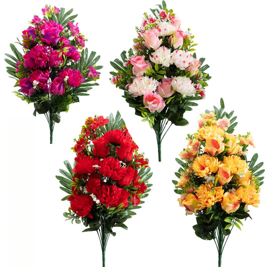 Roselle - Fan Form Artificial Flowers Bouquet