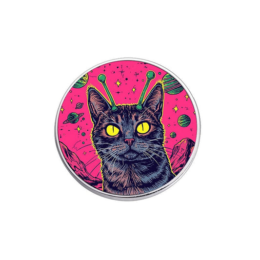 Pinori - Geometric Cat Motif Decorative Lapel Pin