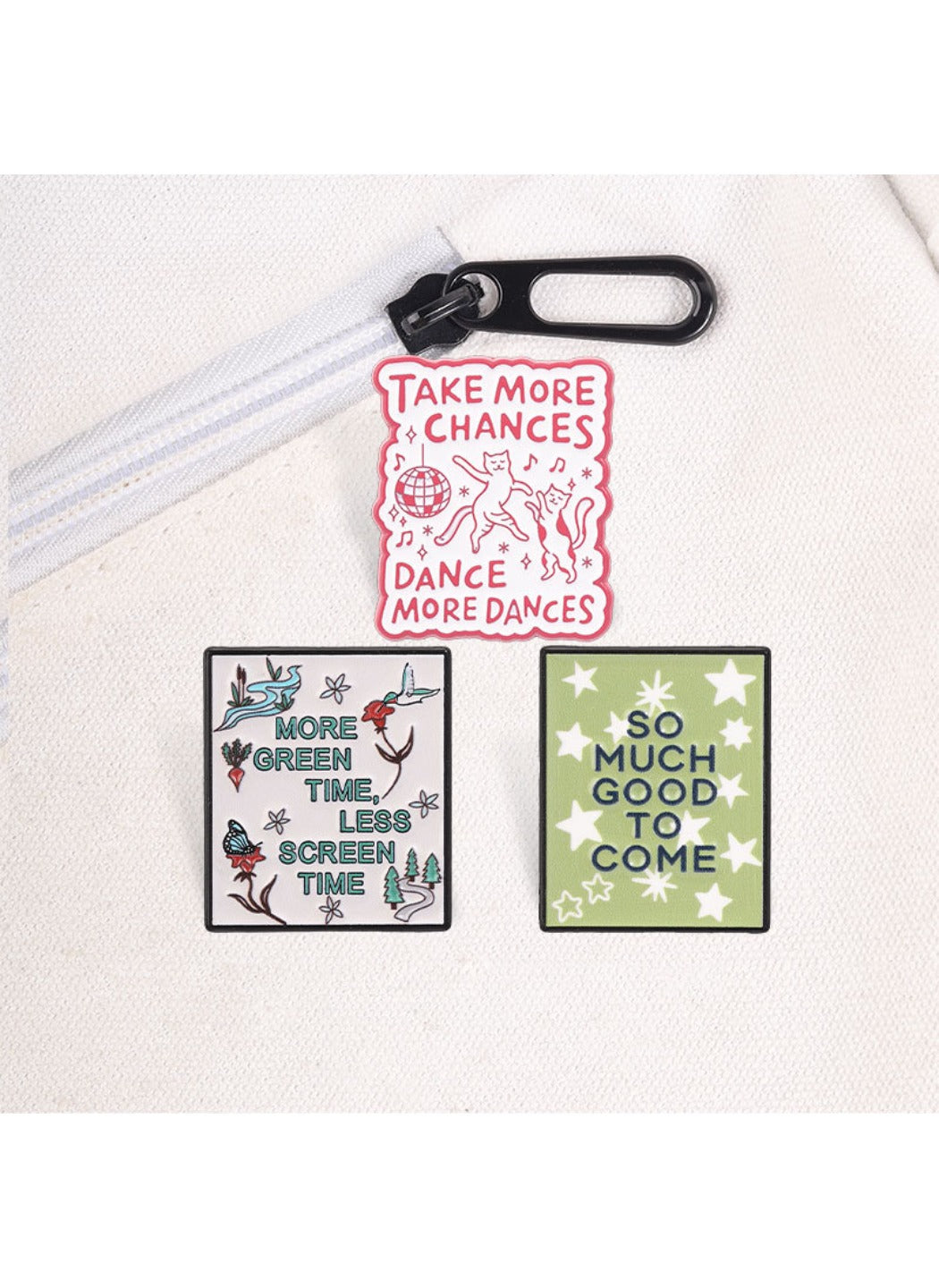 Pinori - Alloy Brooch Badge, Cute Cartoon Dancing Cat