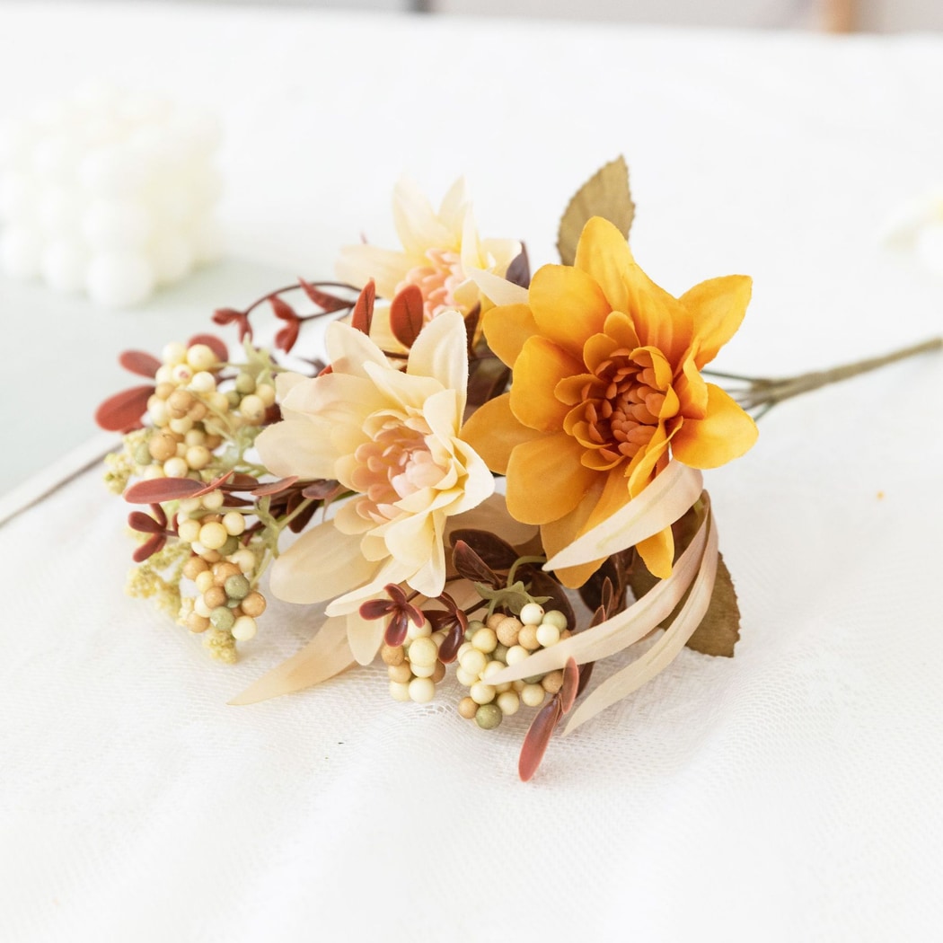 Roselle - Decorative Dahlia Bouquet Artificial Flowers