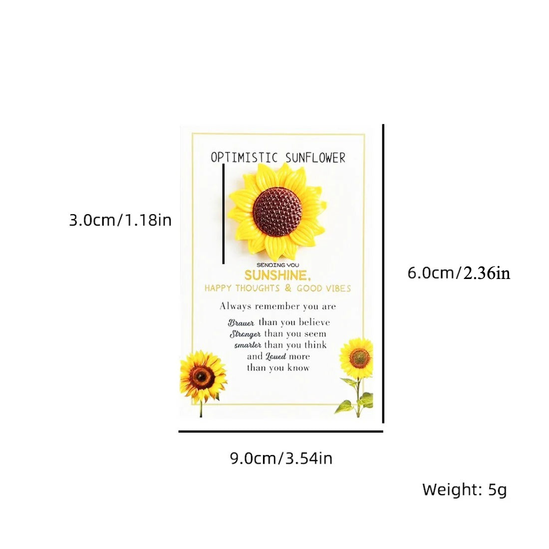 Taphug - Pocket Hug Sunflower Card