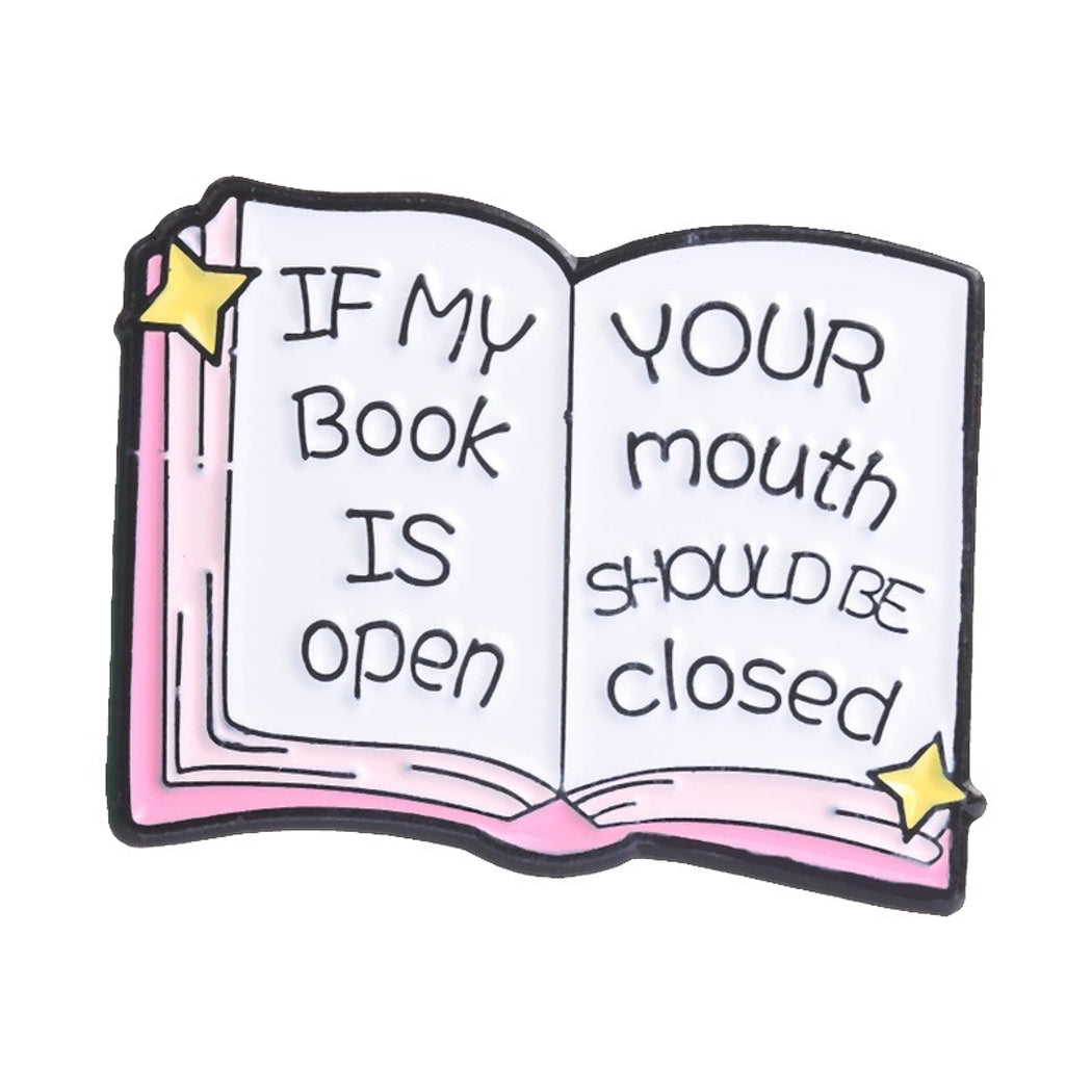 Pinori - Playful Book Theme Brooch Pin