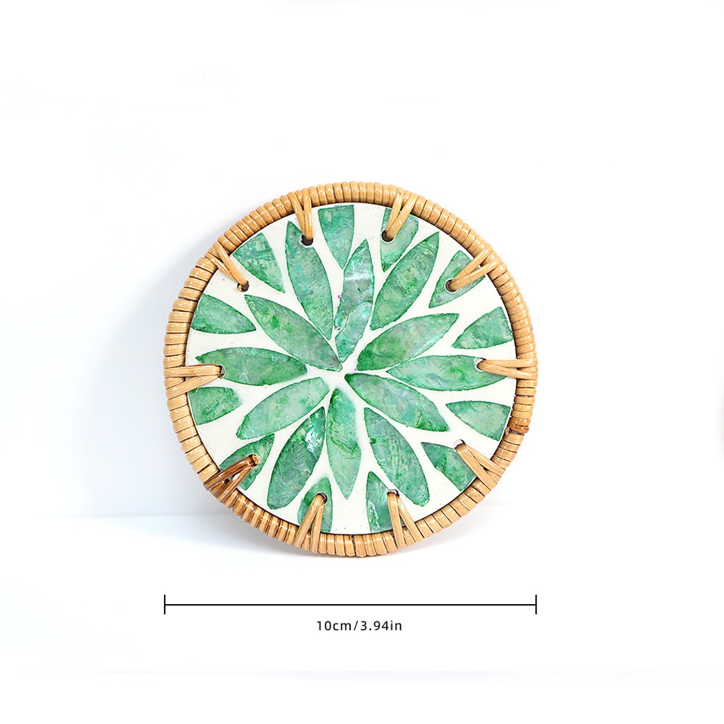 Thimara - Floral Round Tea Table Decorative Coaster