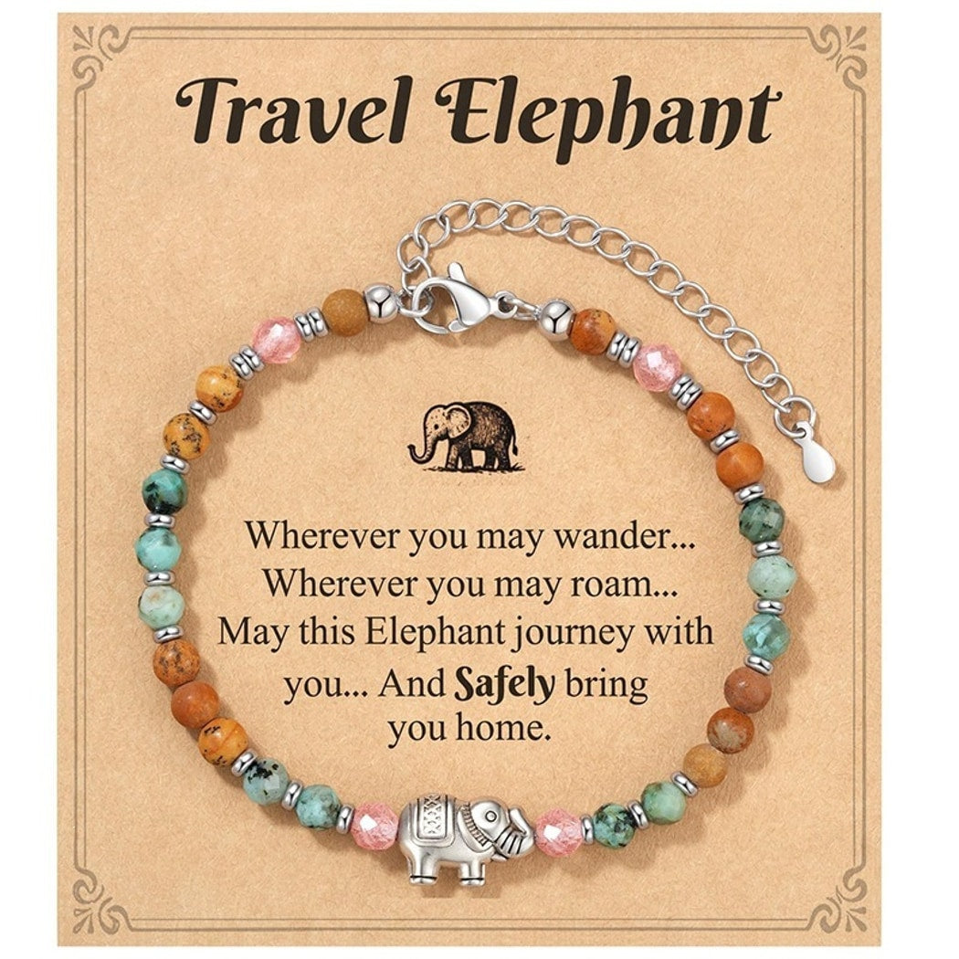 Emora - Cute Elephant Decoration Beaded Bracelet