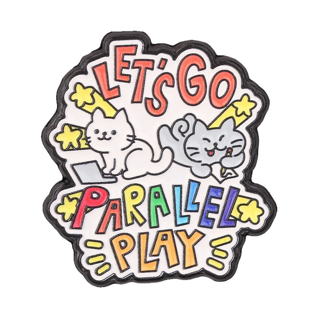 Pinori - Cute Cartoon Cat Lettering Decorative Pin