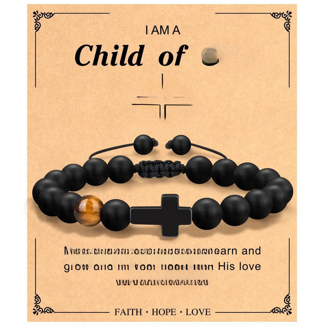 Emora - Simple Geometric Cross Beaded Bracelet