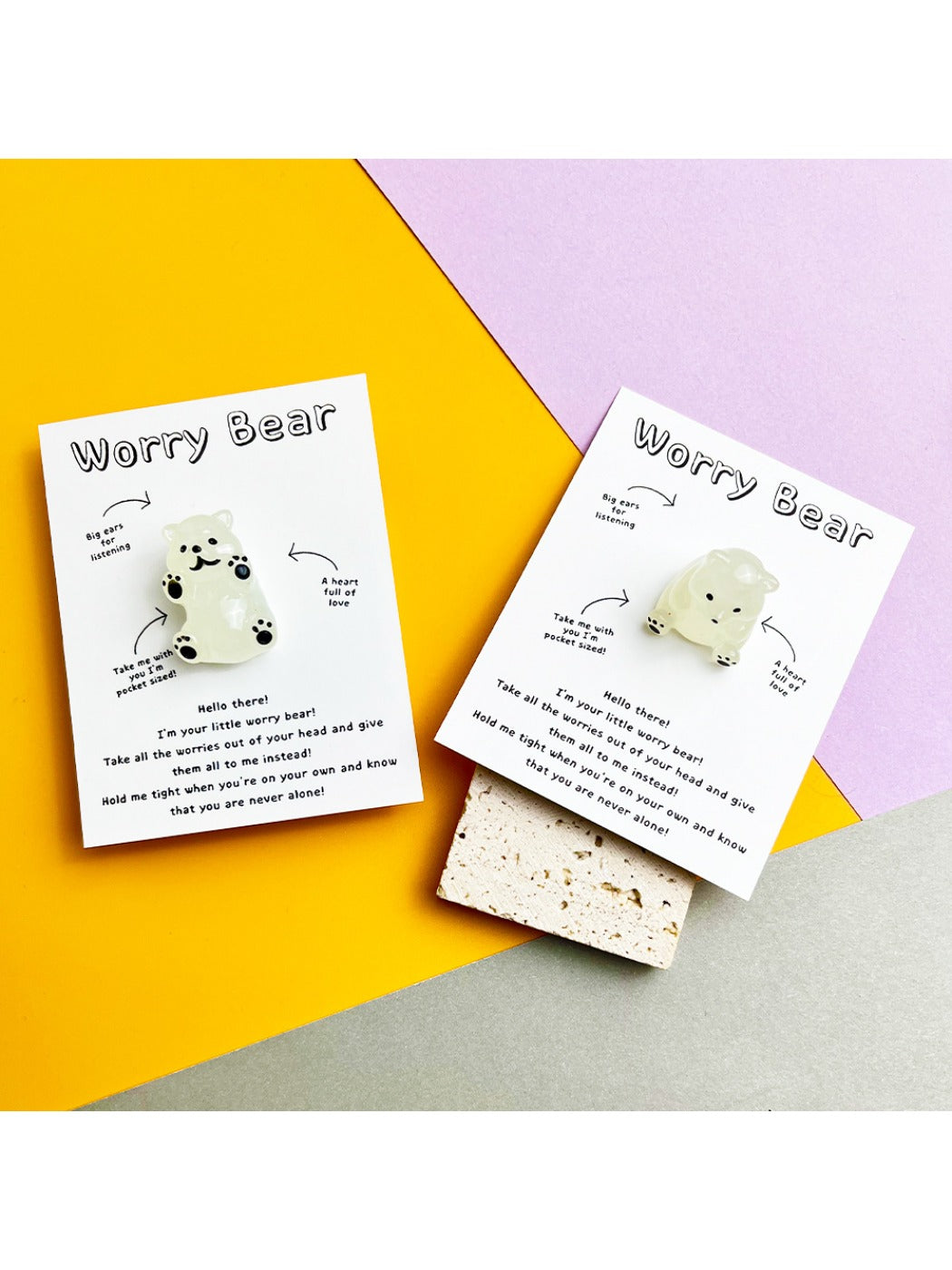 Taphug - Pocket Hug Worry Bear Comfort Card pocket hug card and keepsake token view 2