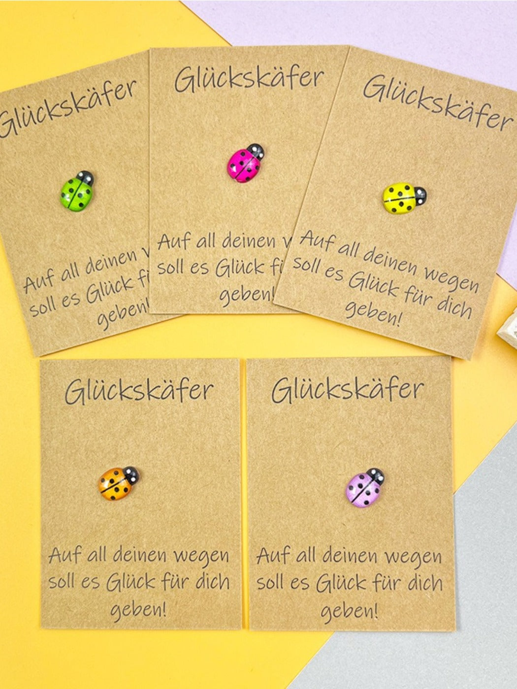 Taphug - Pocket Hug German Blessing Lucky Ladybug pocket hug card and keepsake token view 4