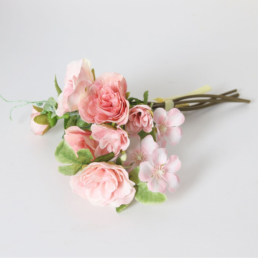 Roselle - Sunset-hued Style Artificial Rose Bouquet