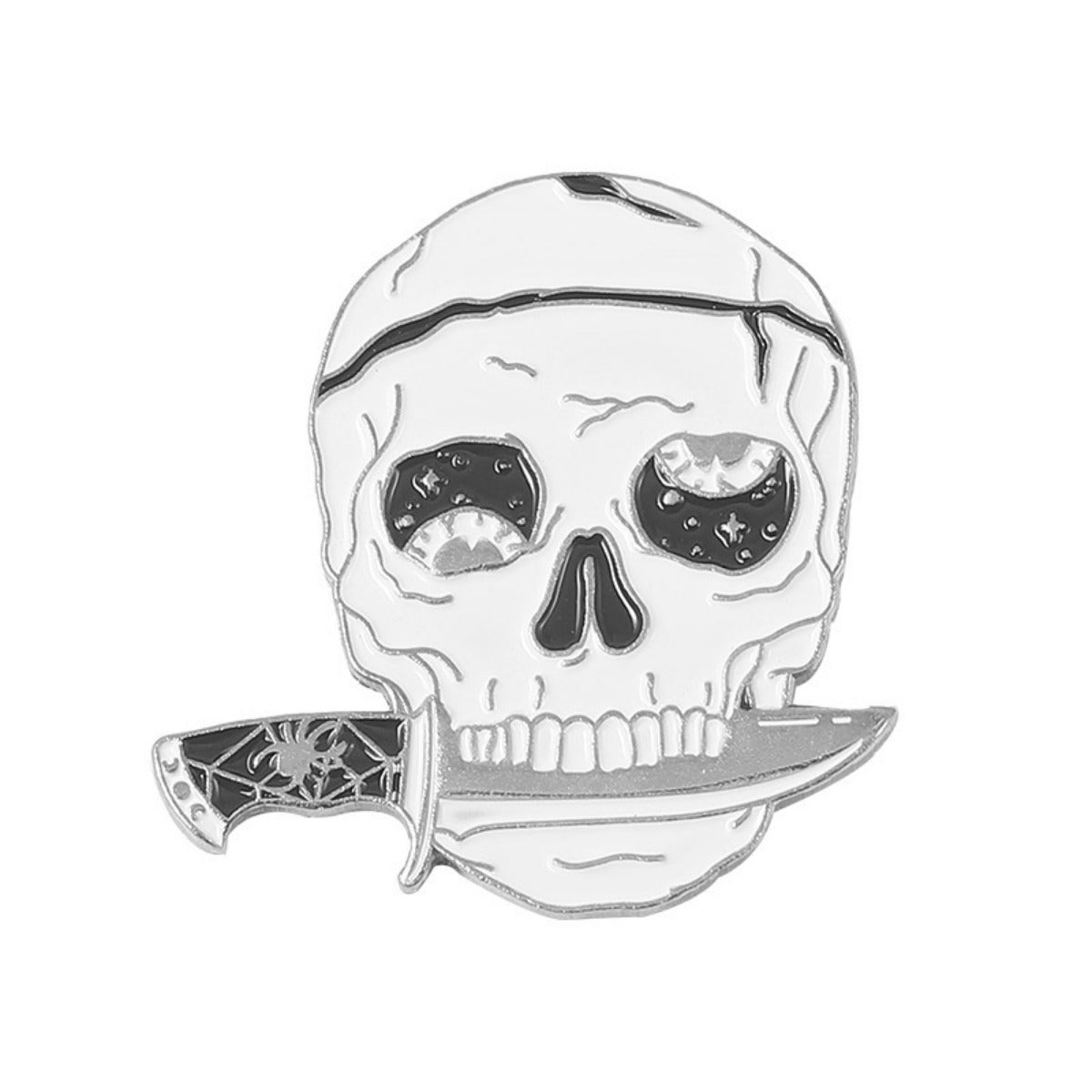 Halloween Skull and Dagger Alloy Pin