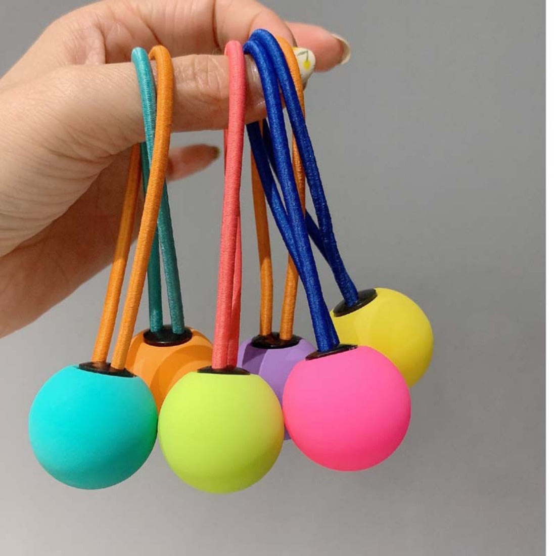 Cico - Candy-Colored Fluorescent Ball Hair Tie