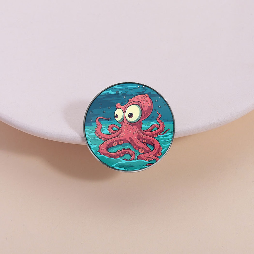 Pinori - Simple Style Octopus Graphic Pin