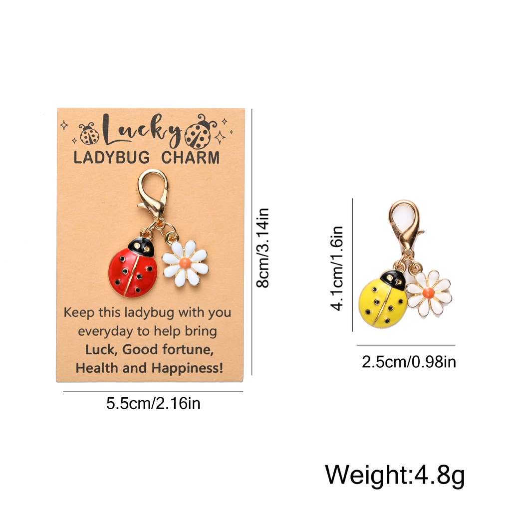 Taphug - Pocket Hug Daisy Ladybug Keychain Charm