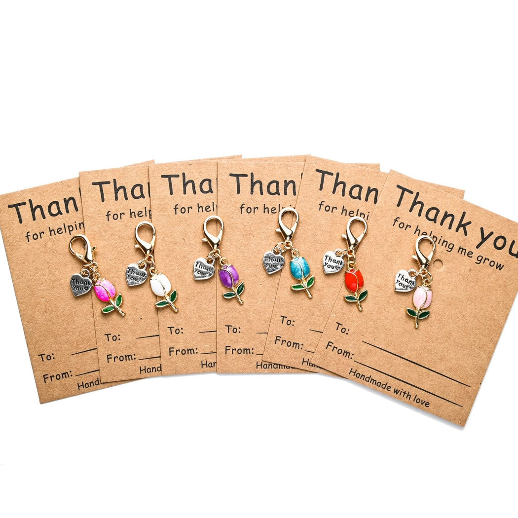 Taphug - Pocket Hug Minimalist Tulip Charm Keychain
