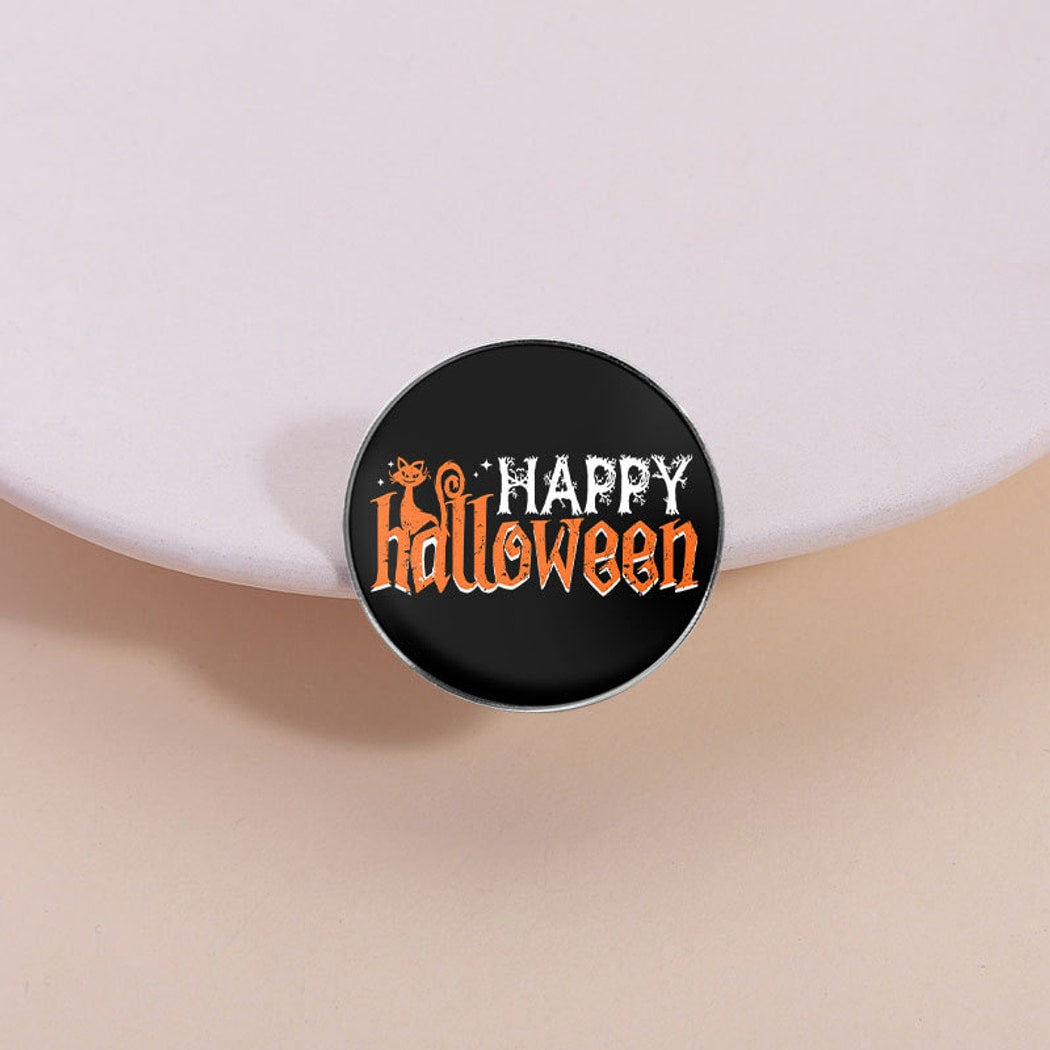 Pinori - Happy Halloween Animal Motif Round Pin