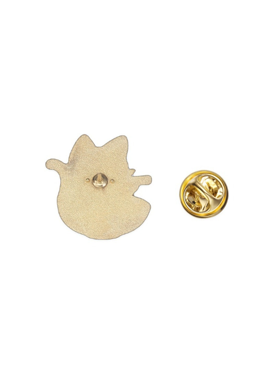 Pinori - Alloy Cat Brooch, Cute Cartoon Black Cat Eating Ramen Badge