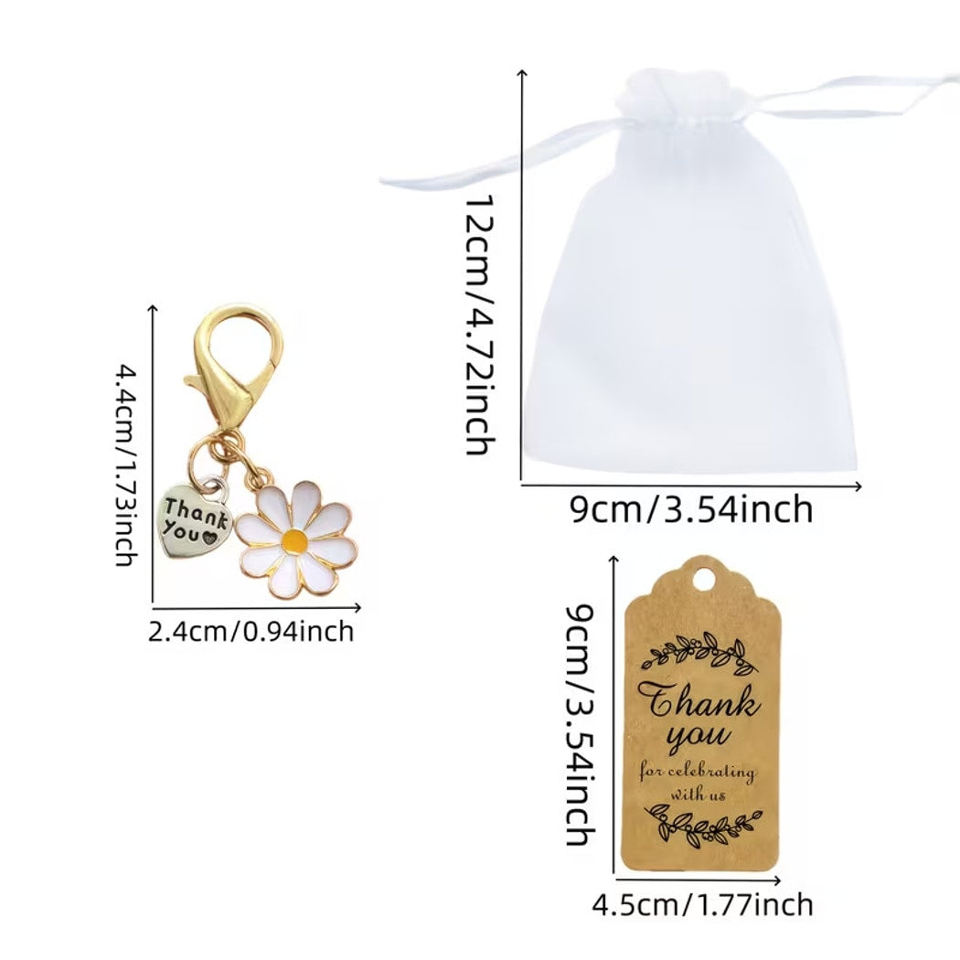 Taphug - Pocket Hug Heart and Daisy Keychain