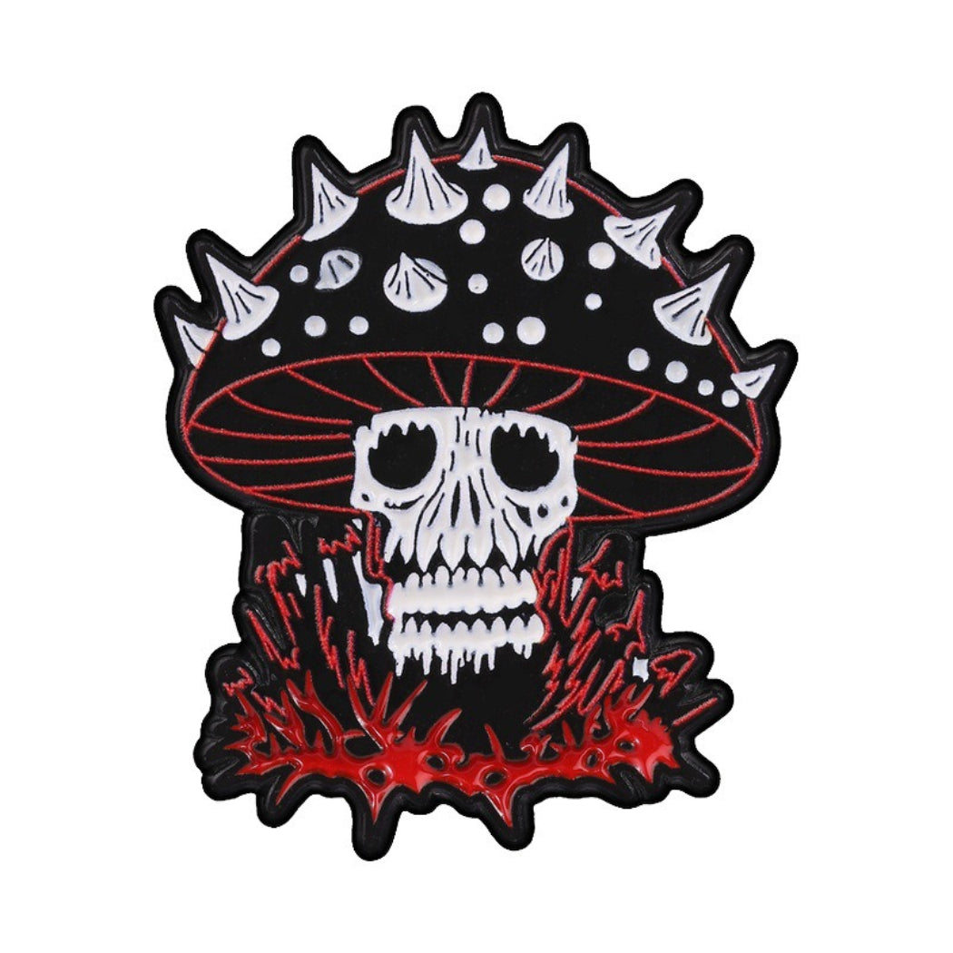 Pinori Skull Mushroom Enamel Pin Set