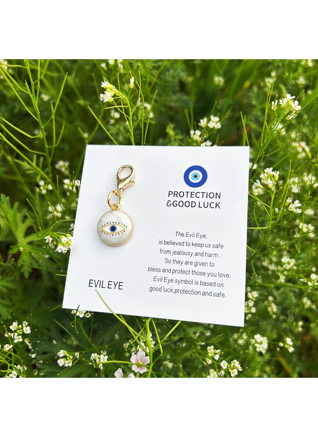 Taphug  - Alloy Pocket Hug Card Evil Eye Keychain