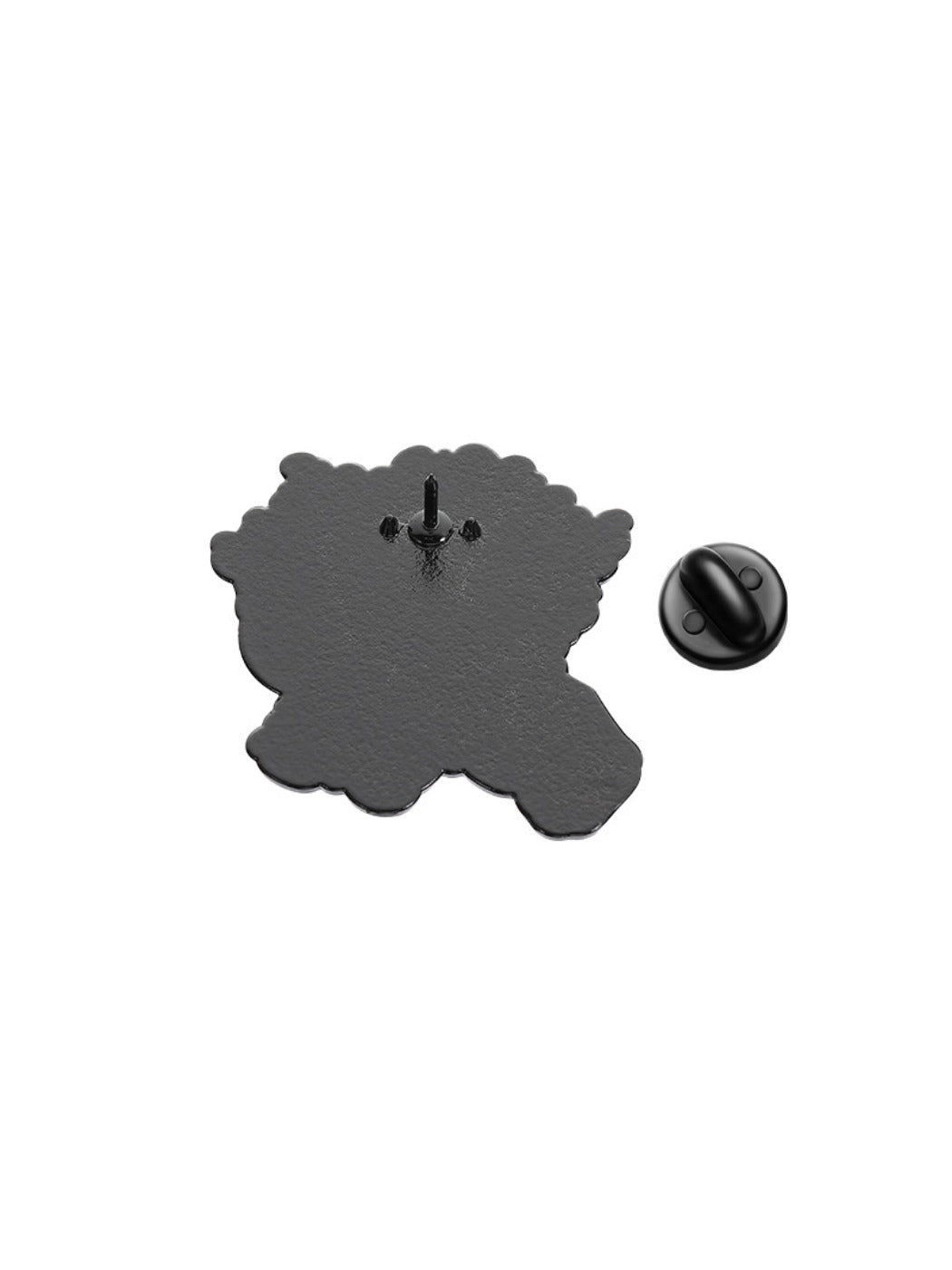 Pinori dark punk brooch displayed against a textured dark background