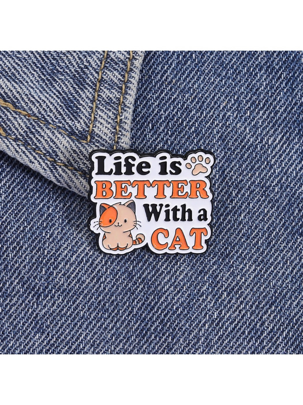 Pinori - Cute Cat Motivational Brooch