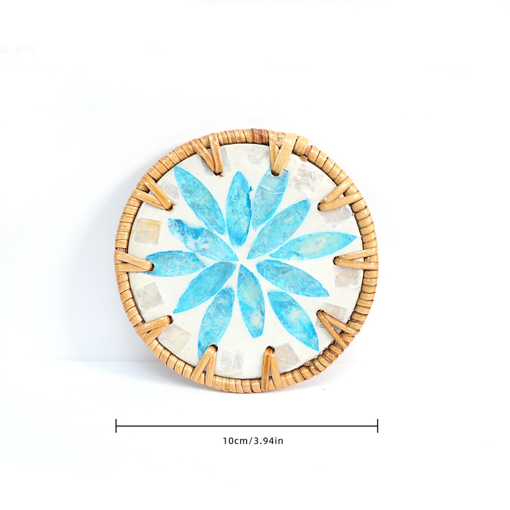 Thimara - Floral Round Tea Table Decorative Coaster
