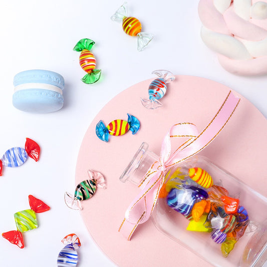 Glasira - Multicolored Striped Candy Shaped Ornament
